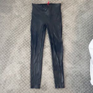 Faux Leather Spanx Leggings L